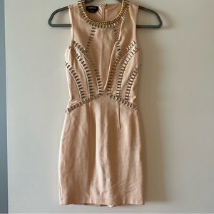 Bebe dusty pink beaded dress